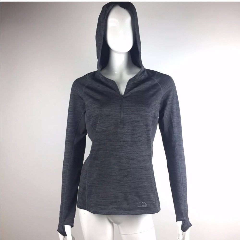 LL Bean Gray Space Dye lightweight Hoodie Jacket